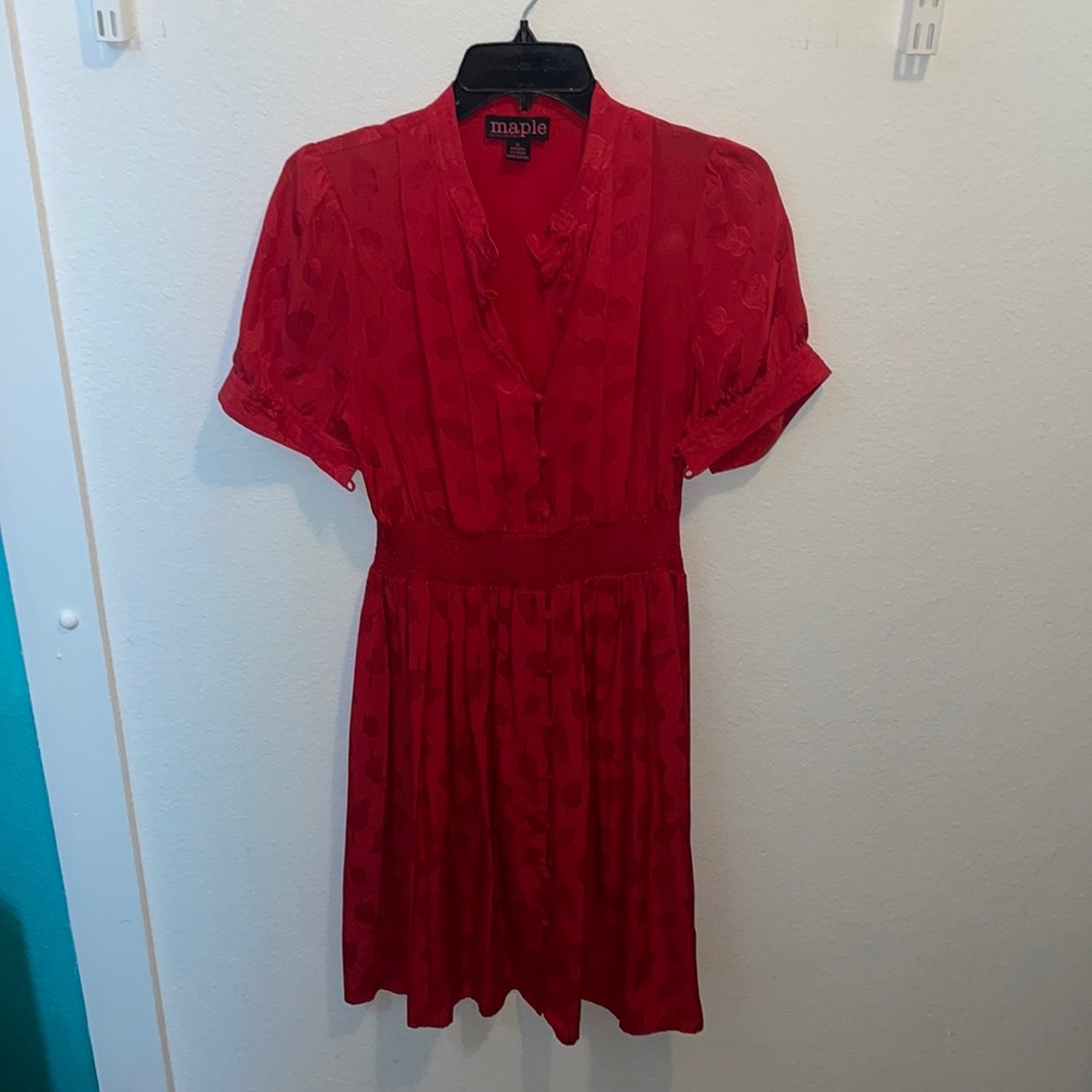 Anthropologie red dress Maple brand size 6